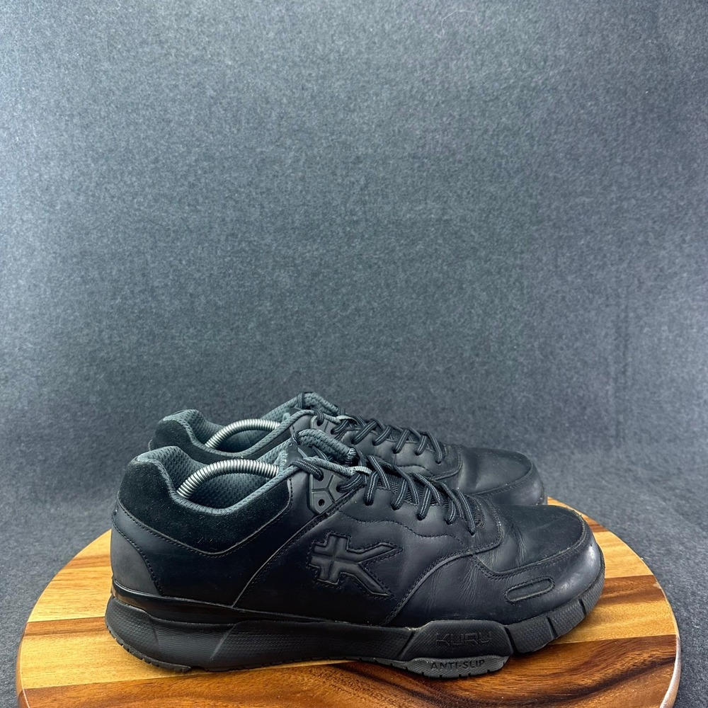Kuru Sneakers Mens Sz 13.5 BLK Kinetic 2 Leather Walking Comfort Anti Slip Shoes